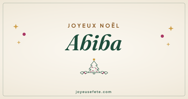 Image « Joyeux Noël Abiba » au format large