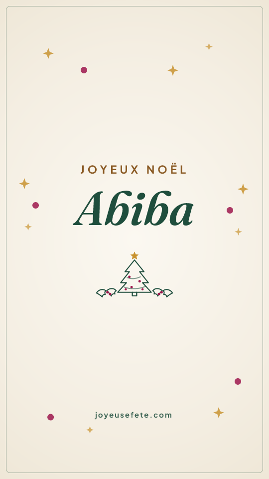 Image « Joyeux Noël Abiba » au format story
