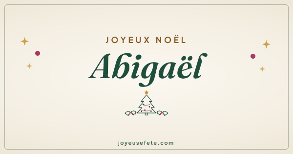 Image « Joyeux Noël Abigaël » au format large