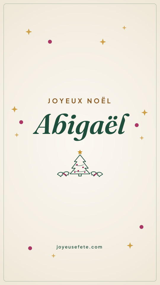 Image « Joyeux Noël Abigaël » au format story