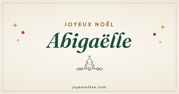 Image « Joyeux Noël Abigaëlle » au format large