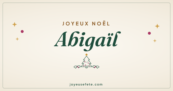 Image « Joyeux Noël Abigaïl » au format large
