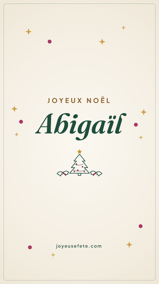 Image « Joyeux Noël Abigaïl » au format story