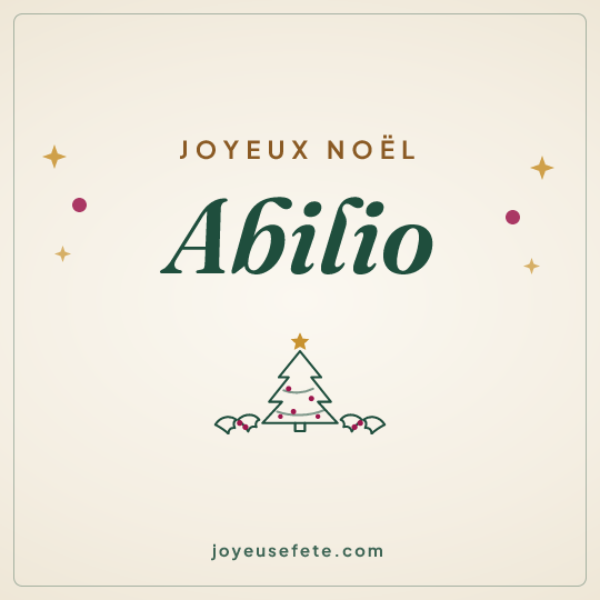 Image carrée « Joyeux Noël Abilio » pour WhatsApp