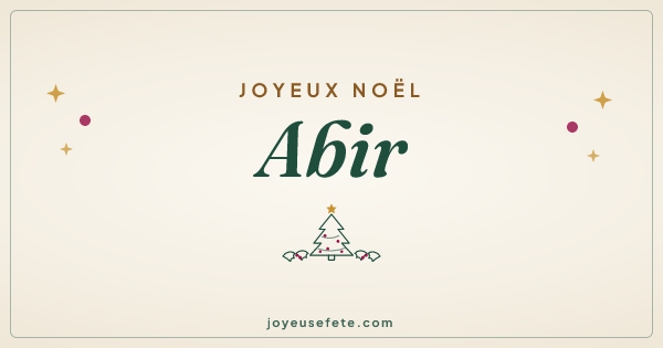 Image « Joyeux Noël Abir » au format large