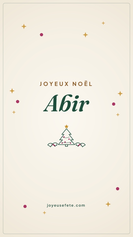 Image « Joyeux Noël Abir » au format story
