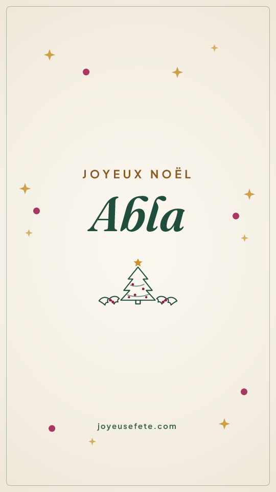 Image « Joyeux Noël Abla » au format story