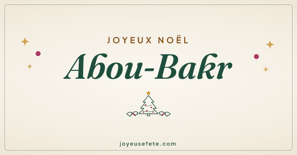 Image « Joyeux Noël Abou-Bakr » au format large