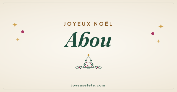 Image « Joyeux Noël Abou » au format large