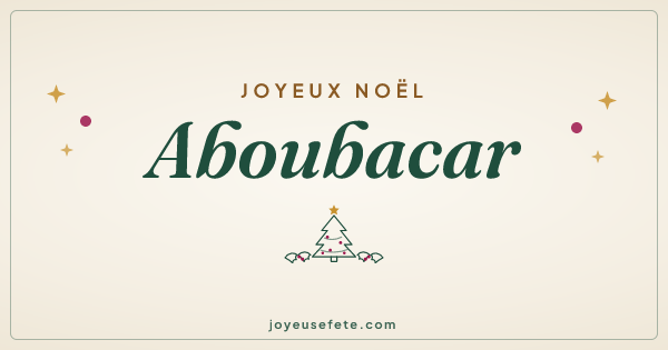 Image « Joyeux Noël Aboubacar » au format large
