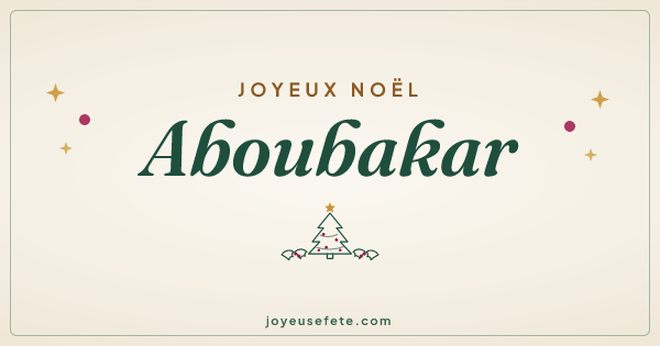 Image « Joyeux Noël Aboubakar » au format large