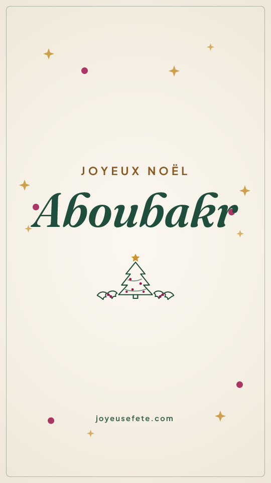 Image « Joyeux Noël Aboubakr » au format story
