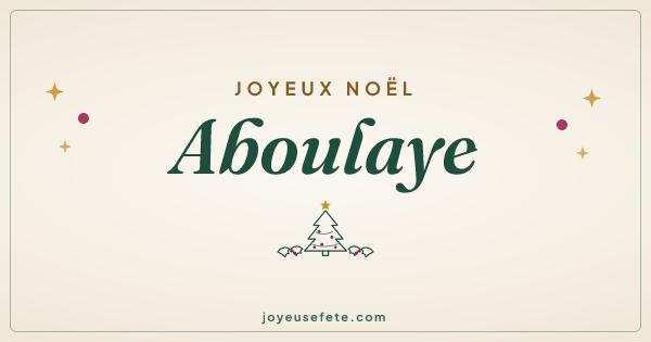 Image « Joyeux Noël Aboulaye » au format large