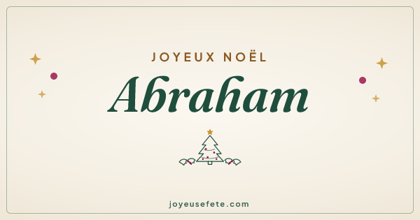 Image « Joyeux Noël Abraham » au format large