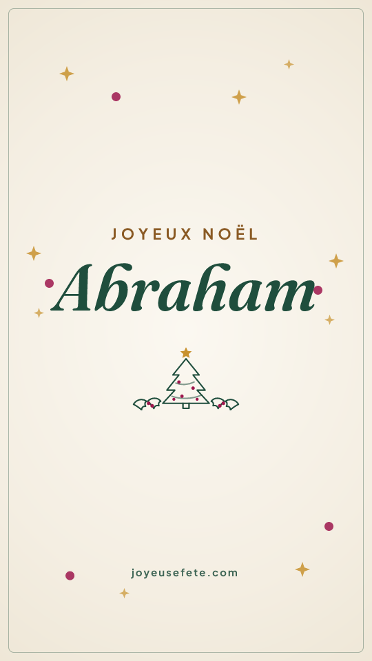 Image « Joyeux Noël Abraham » au format story