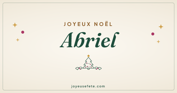 Image « Joyeux Noël Abriel » au format large
