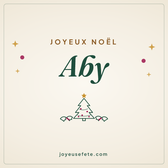 Image carrée « Joyeux Noël Aby » pour WhatsApp