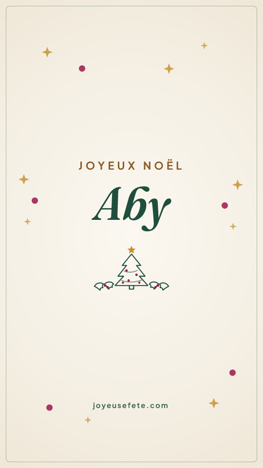 Image « Joyeux Noël Aby » au format story