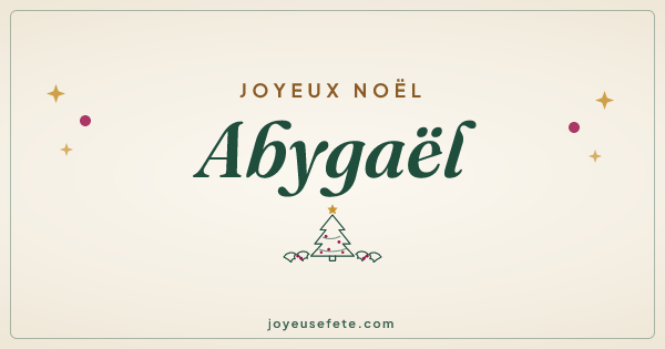 Image « Joyeux Noël Abygaël » au format large