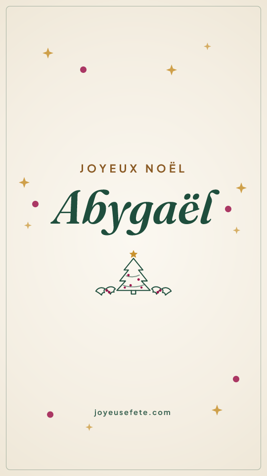 Image « Joyeux Noël Abygaël » au format story