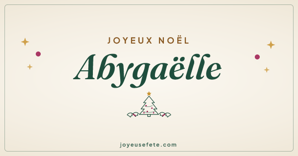 Image « Joyeux Noël Abygaëlle » au format large
