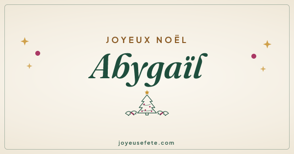 Image « Joyeux Noël Abygaïl » au format large