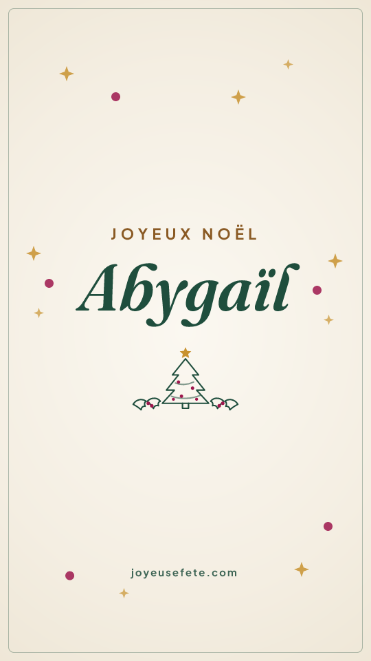 Image « Joyeux Noël Abygaïl » au format story