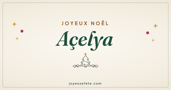 Image « Joyeux Noël Açelya » au format large