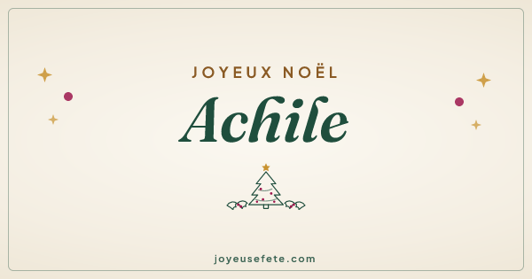 Image « Joyeux Noël Achile » au format large