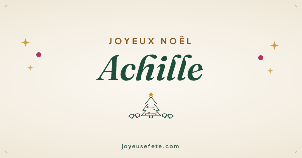 Image « Joyeux Noël Achille » au format large