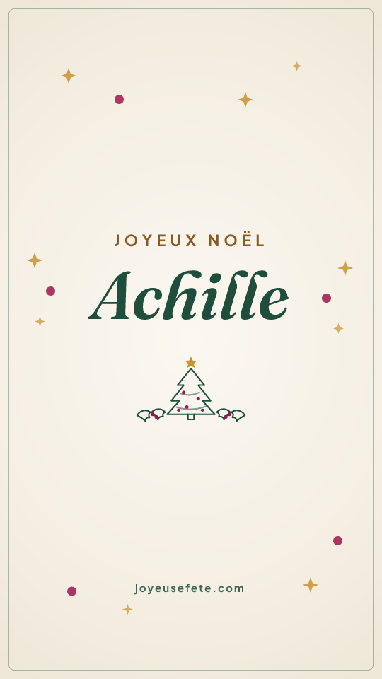Image « Joyeux Noël Achille » au format story