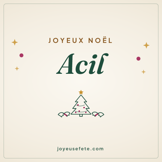 Image carrée « Joyeux Noël Acil » pour WhatsApp