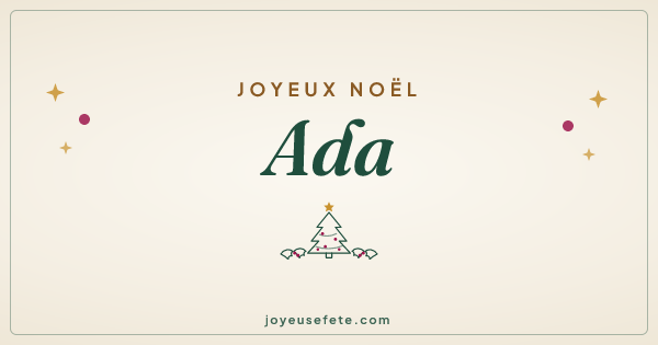 Image « Joyeux Noël Ada » au format large