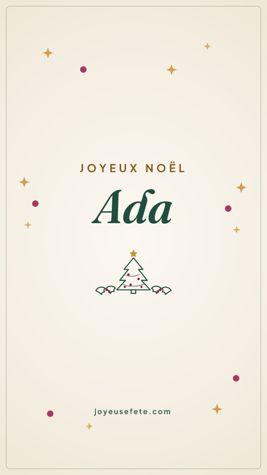 Image « Joyeux Noël Ada » au format story