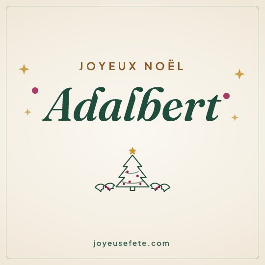 Image carrée « Joyeux Noël Adalbert » pour WhatsApp
