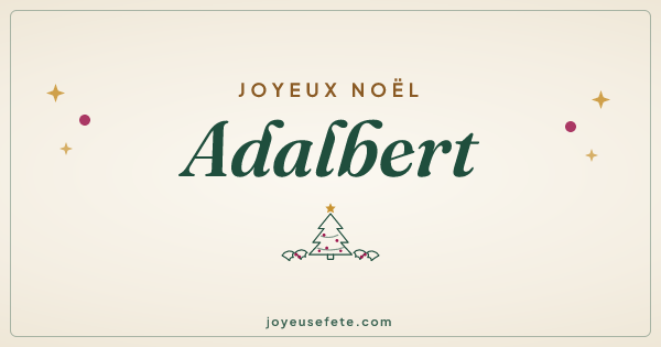 Image « Joyeux Noël Adalbert » au format large
