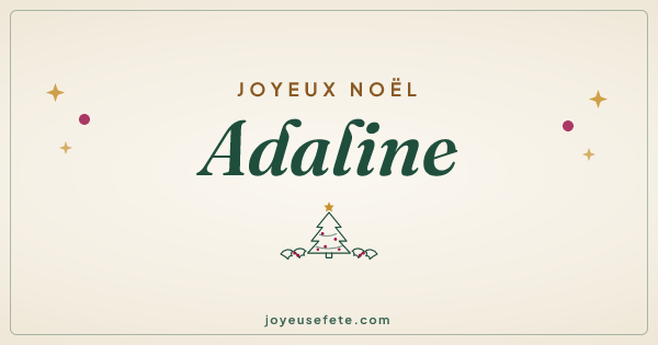 Image « Joyeux Noël Adaline » au format large