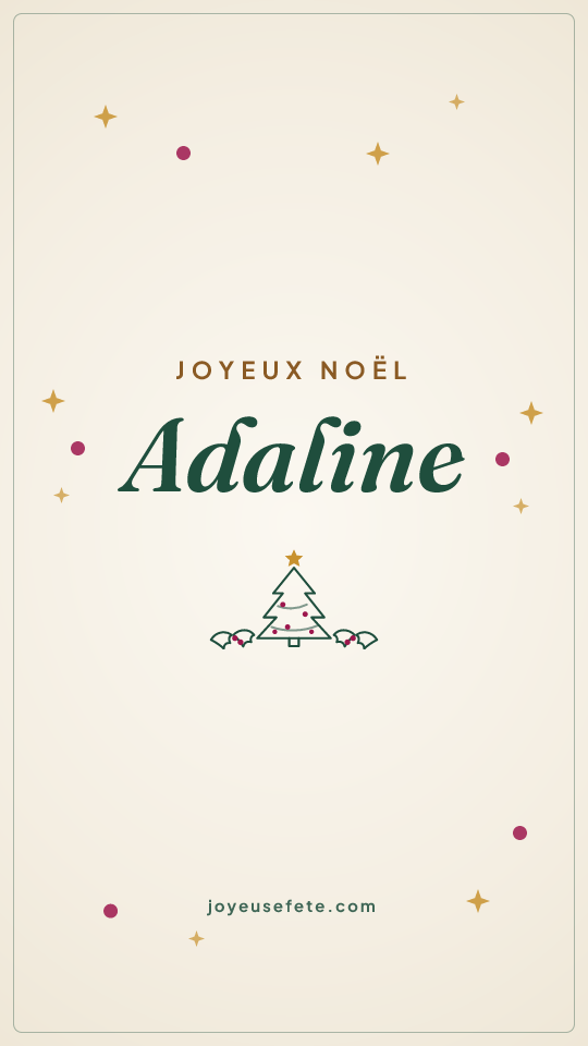 Image « Joyeux Noël Adaline » au format story