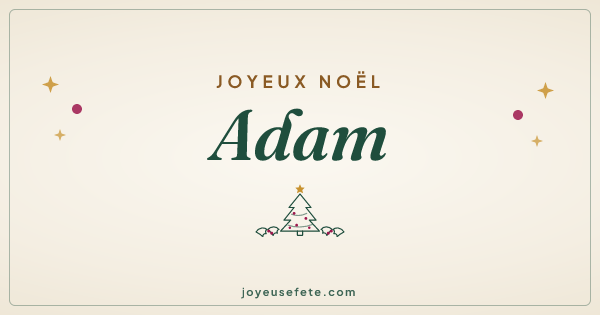 Image « Joyeux Noël Adam » au format large