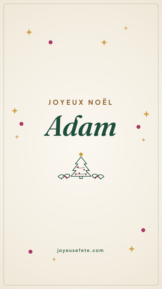 Image « Joyeux Noël Adam » au format story