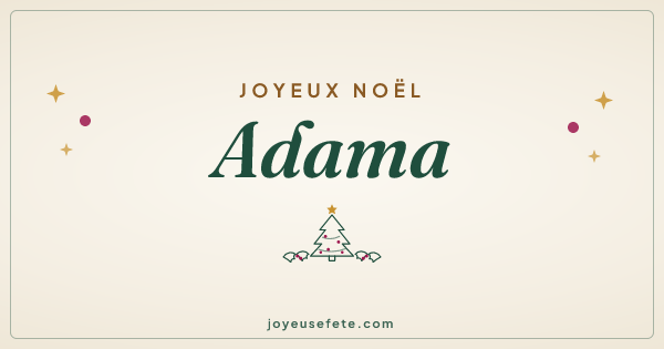 Image « Joyeux Noël Adama » au format large