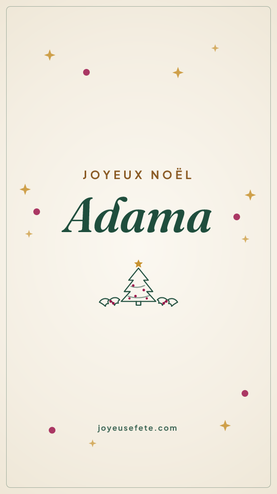 Image « Joyeux Noël Adama » au format story