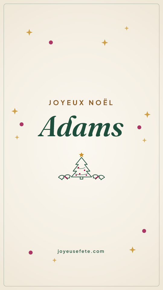Image « Joyeux Noël Adams » au format story