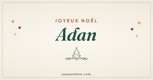 Image « Joyeux Noël Adan » au format large