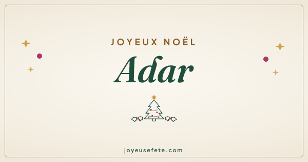 Image « Joyeux Noël Adar » au format large