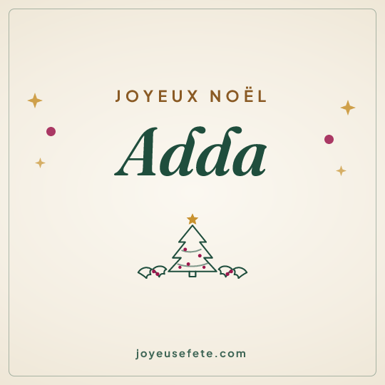 Image carrée « Joyeux Noël Adda » pour WhatsApp