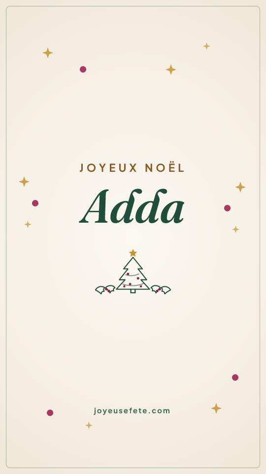 Image « Joyeux Noël Adda » au format story