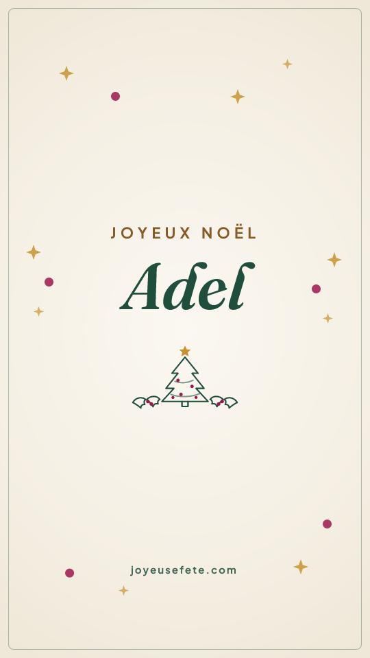 Image « Joyeux Noël Adel » au format story