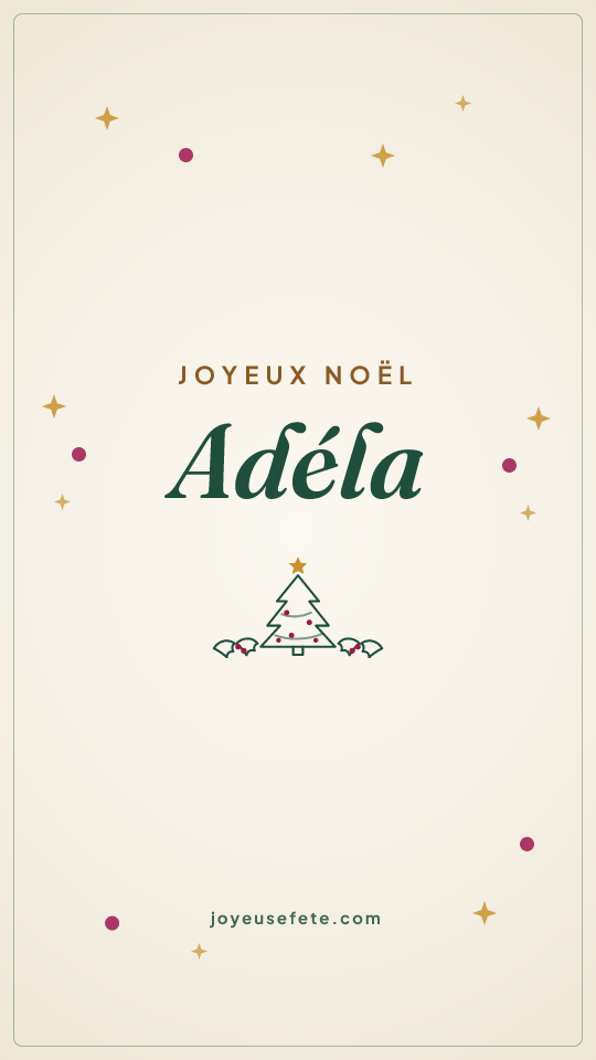 Image « Joyeux Noël Adéla » au format story