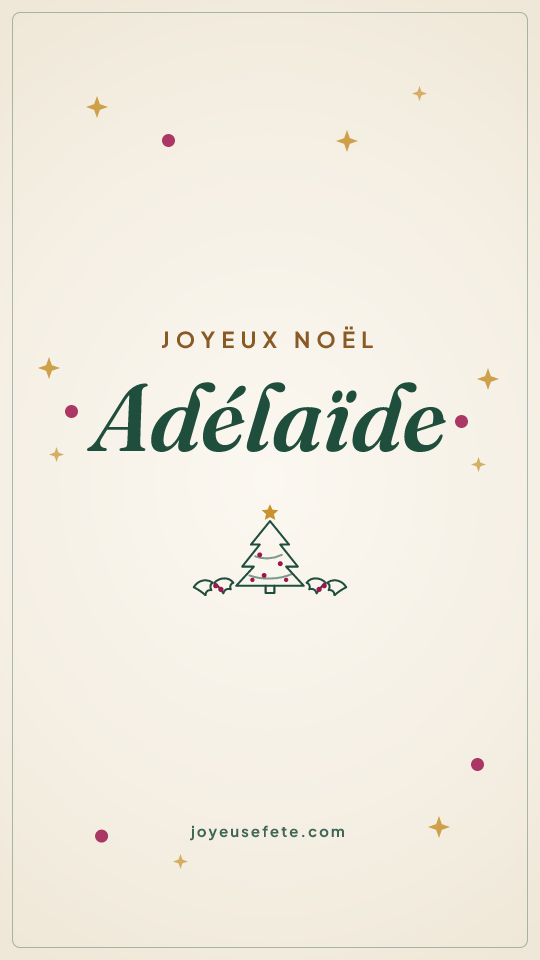 Image « Joyeux Noël Adélaïde » au format story